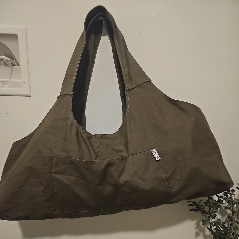 Yoga Mat Bag The ORIGINAL Yogiii Large Tote Bag Olive Cotton Lightweight - Image 2 of 4