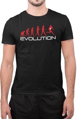 Lustiges Evolution Rugby Sport Fitness Herren Neuheit Hobby T-Shirt