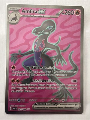Pokémon TCG Amfira EX 260 KP Holo Deutsch Feuer Drache Karte Standardgröße
