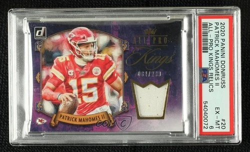 2020 Panini Donruss All-Pro Kings Relic 84/299 Patrick Mahomes II #20 PSA 6