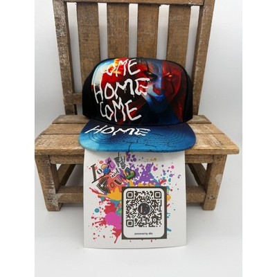 IT Chapter Two Pennywise Come Home Snapback Hat Horror Movie Black Blue Graphic