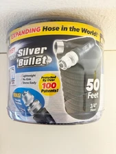 3/4 in. Dia x 50 ft. Silver Bullet Lightweight Flexible Garden Hose Nozzle Spray