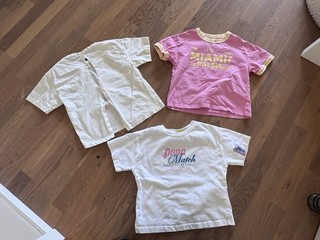 Estupendo Conjunto Camiseta Niña Zara 134 140 Blanco Rosa Buen Estado