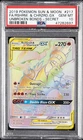 2019 POKEMON SUN & MOON UNBROKEN BONDS FULL ART/RESHIRAM & CHARIZARD GX PSA 10