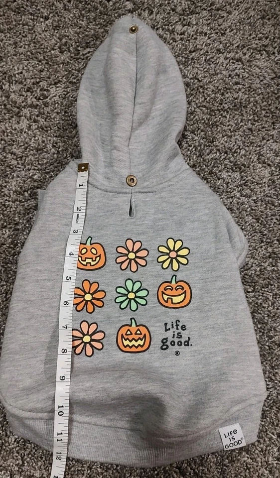 Moletom com capuz Life Is Good cinza tamanho pequeno - Imagem 2 de 4