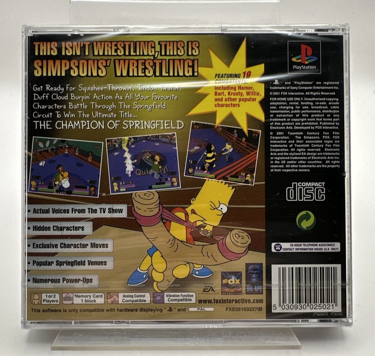 The Simpsons Wrestling Sony PlayStation 1 Ps1 for sale online