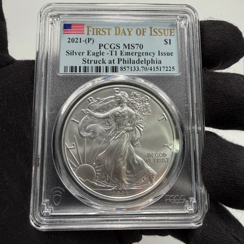 2021 (P)  $1 American Silver Eagle PCGS MS 70 T1 Emergency Issue