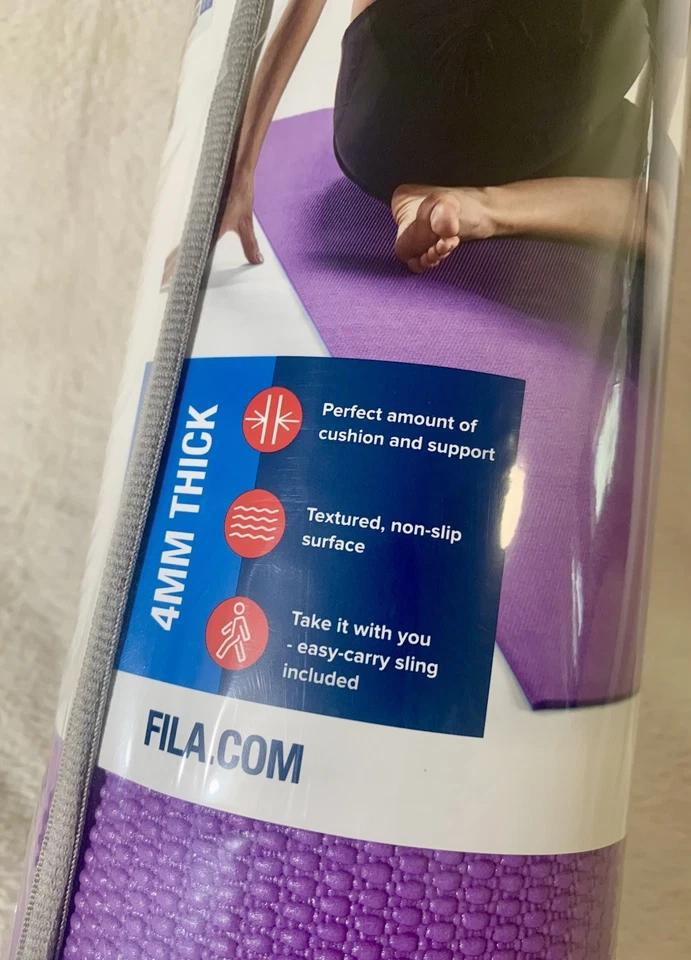 FILA 4mm Purple Exercise Fitness Yoga - Image 3 of 4
