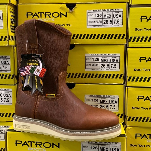HERREN ARBEITSSTIEFEL ECHTLEDER BRAUN ÖLGEWALKT DUAL DENSITY SOHLE PATRON #107 - Bild 4 von 8
