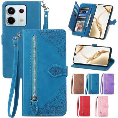Für Xiaomi Redmi Note 14 Pro Plus 13 12 11 Handyhülle Magnet Wallet Leder Hülle