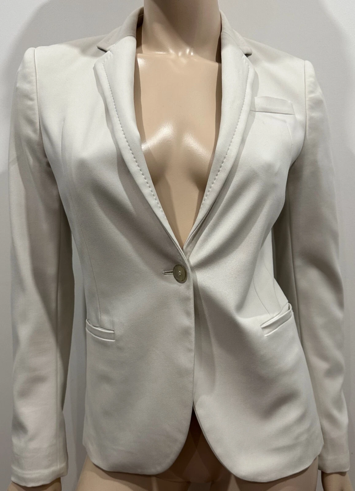 Giacca blazer GUCCI avorio panna misto cotone foderato IT 42 UK 10 Made in Italy