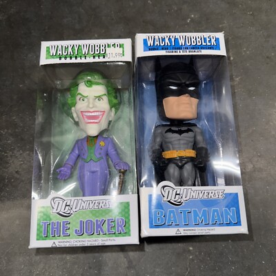 DC Universe THE JOKER And Batman Wacky Wobbler Bobblehead Funko 2011
