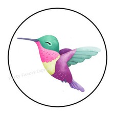 30 HUMMINGBIRD ENVELOPE SEALS LABELS STICKERS PARTY FAVORS 1.5"