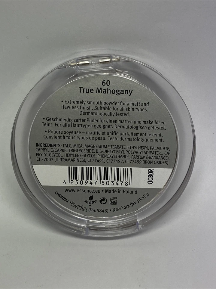 essence Mattifying Compact Powder Puder 60 True Mahogany 12g - Bild 2 von 3