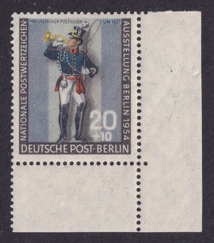 BERLIN 1954 Wystawa znaczków 20pf + 10pf Postilion pruski SG B117 MNH** (cv 22 £) - Zdjęcie 1 z 1