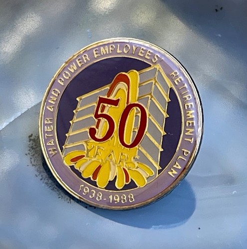 Vintage Water & Power Employees' Retirement Plan 50 Years Lapel Pin (LA DWP) - Picture 3 of 5