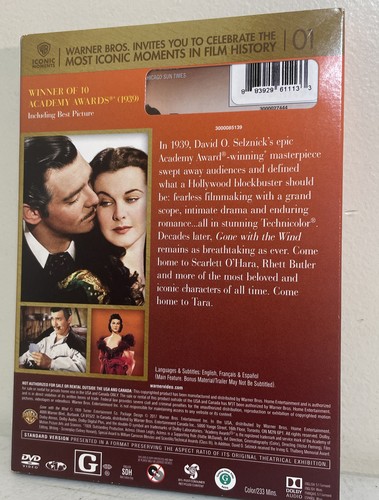 GONE WITH THE WIND 70th Anniversary Edition DVD 2-Disc Set *FREE SHIPPING* - Picture 2 of 3