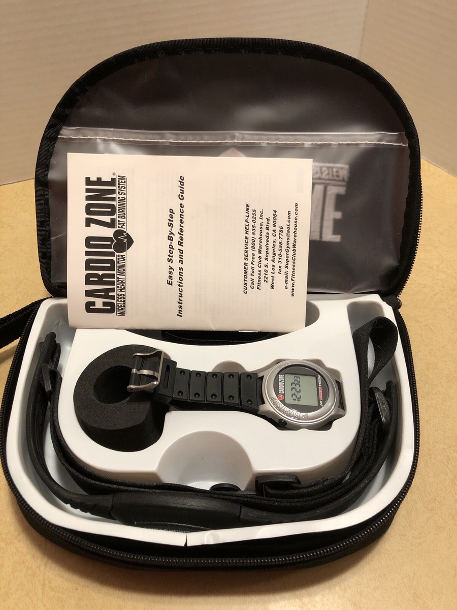 Cardio Zone Heart Rate Monitor HLA Digital Watch Black Buckle Band