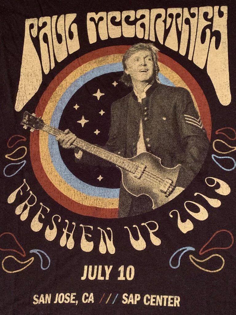 Paul McCartney San Jose SAP Center Concert T-Shirt Sz XL 2019