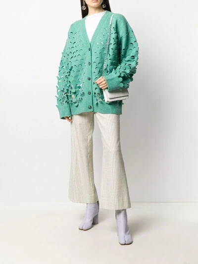 NWT MAISON MARGIELA Oversized cutout brushed mint green wool