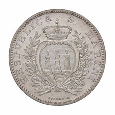 r47_99) San Marino Vecchia Monetazione (1864-1938) 2 Lire 1898 Rara