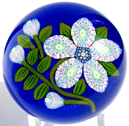 Paperweight PETER MCDOUGALL Millefiori Flower 2011, unique!