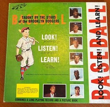 1956 Brooklyn Dodgers Baseball Record w/ Jackie Robinson Duke Snider Campanella