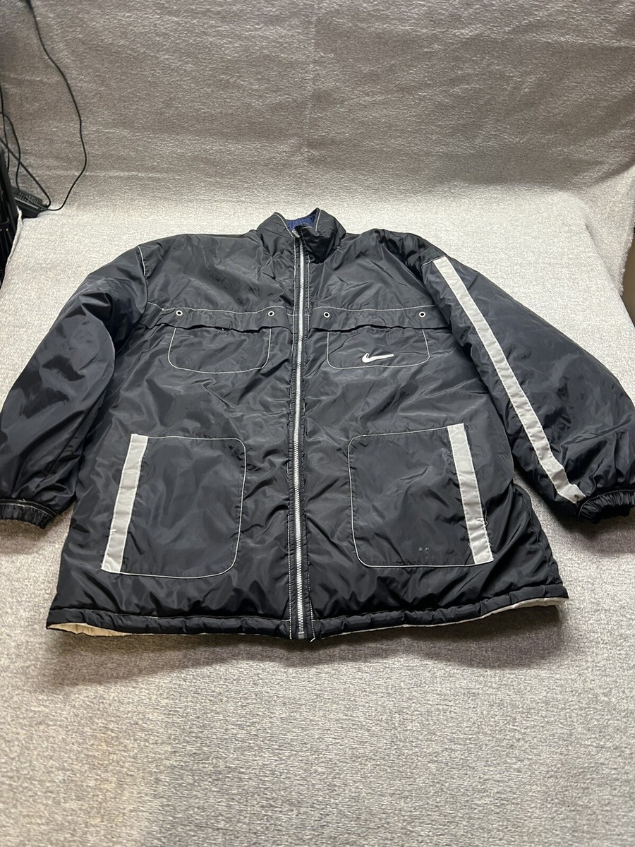 VINTAGE 90s NIKE BIG SWOOSH REVERSIBLE INSULATED JACKET VINTAGE 90s NIKE BIG SWOOSH REVERSIBLE INSULATED JACKET