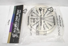 Service Ideas Drip Tray Round Brushed Stainless Steel 6" DT6BS Replacement