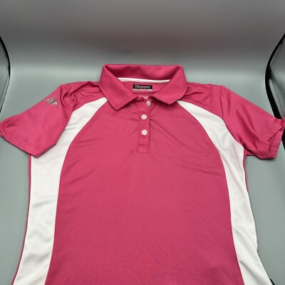 KAPPA Womens Polo Tennis Shirt Sz Medium Pink And White