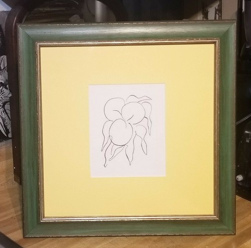 Litografía Original Henri MATISSE LES FRUIT Arte Moderno Naturaleza Muerta Obra de Arte enmarcada - Imagen 3 de 4
