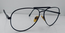 Vintage BerDel Wings Black Pilot Metal Sunglasses Italy FRAMES ONLY