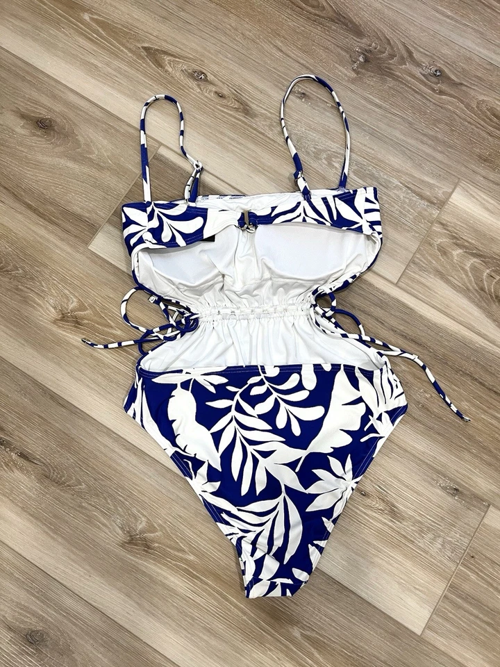 Купальник Kate Spade Tropical Cinch Front цельный Blue Berry размер маленький  - Изображение 2 из 4