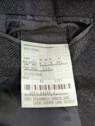 Hugo Boss Blazer Jacket US48 EU58 Gray Men Sport Coat Wool Suit Edison Elegant - Picture 9 of 12