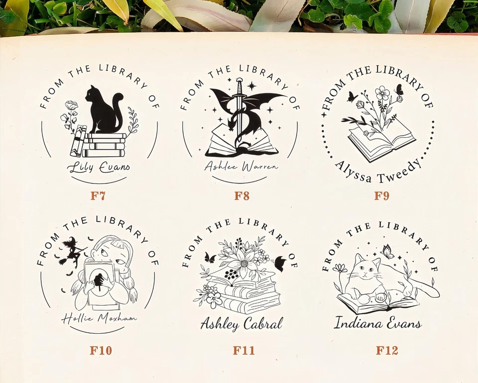 Logotipo personalizado estampado estampado acero estampado perfecto para bodas bibliotecas Foto 3 de 4