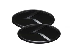 3D K Logo Emblem Black & Black 2pc (Fits: KIA 2015+ Sedona Carnival)