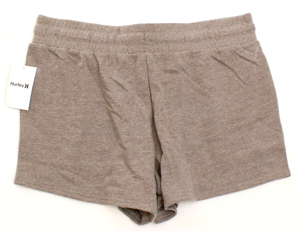Pantalones Cortos Hurley Para Mujer XL Gris Jaspeado Polar Novia Cintura Elástica Cordón Foto 2 de 2
