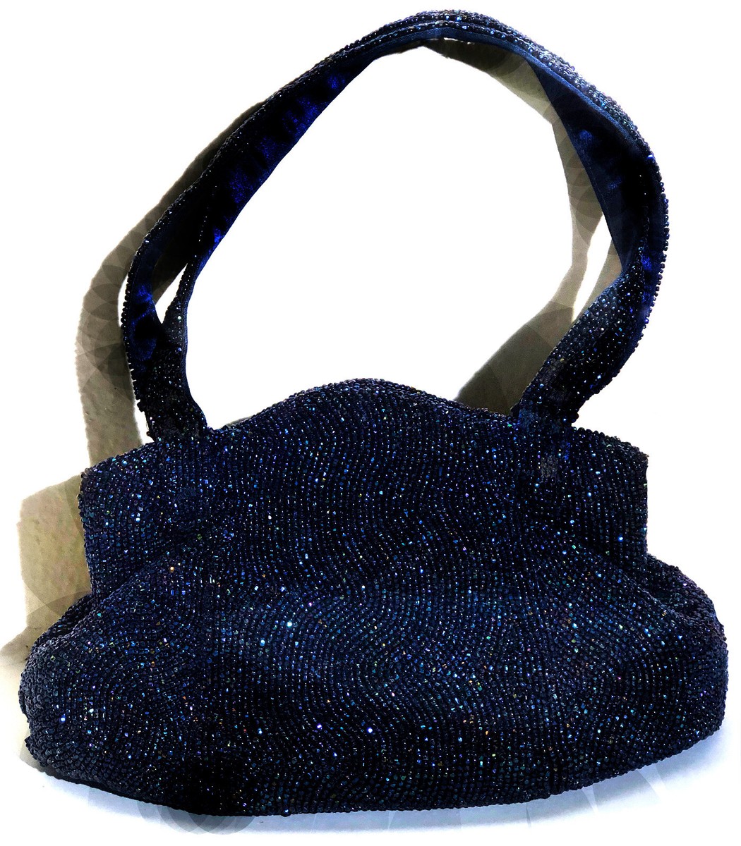 1940s ART DECO VINTAGE K&G CHARLET PARIS BEADED BAG / French 1940s ART DECO VINTAGE K&G CHARLET PARIS BEADED BAG / French