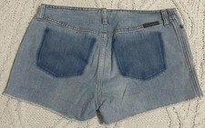 Abercrombie Fitch Denim Booty Shorts Whiskered 30 x 2 8.5" Low Rise SIZE 6