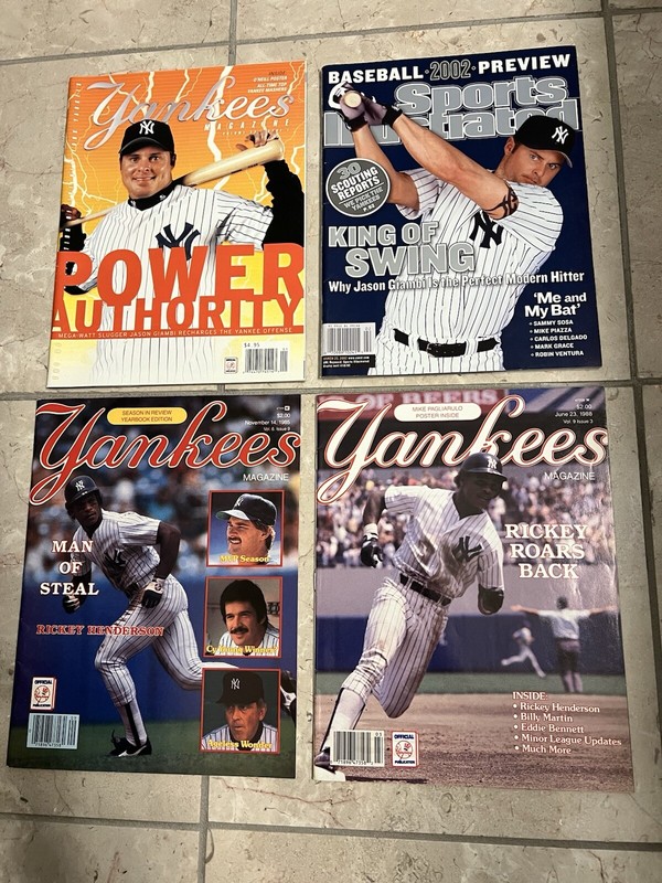 Yankees Magazine Sports Illustrated Rickey Henderson Mattingly Giambi Exclusive