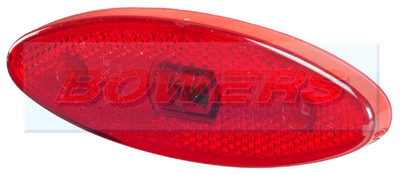 Sim 3158 LED Oval Amber/Orange Side Marker Position Light – Surface Mount, 12V