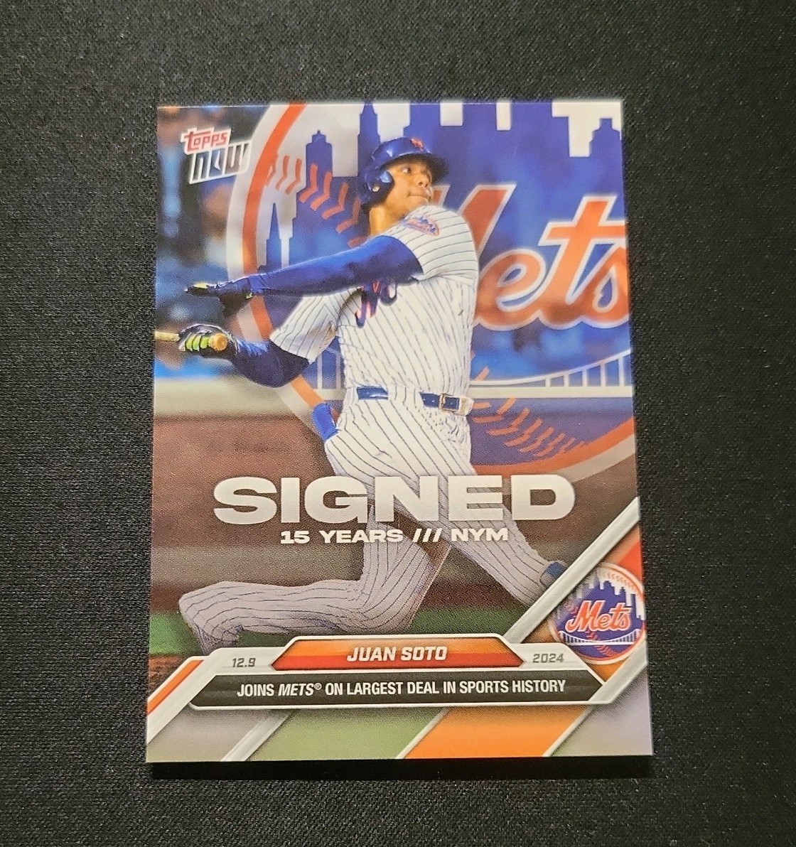 2024 TOPPS NOW MLB JUAN SOTO LARGEST DEAL IN HISTORY #OS-8 mets os8
