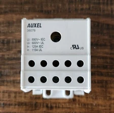 NEW Altech 38076 Power Distribution Block 1 Pole 115A 600V DIN Rail 1 In/10 Out