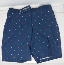 NWT Walter Hagen P11 Printed 9" Inseam Golf Short Flat Front Size 34