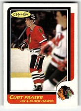 1986-87 O-Pee-Chee Curt Fraser #31 Chicago Blackhawks HIGH GRADE BEAUTY!