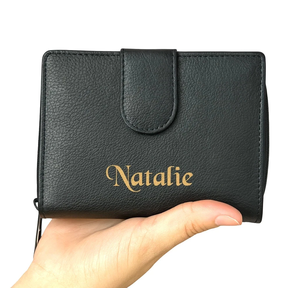 Womens Wallet Genuine Leather Large Capacity Wristlet Clutch Purse Credit Card Holder With RFID Blocking