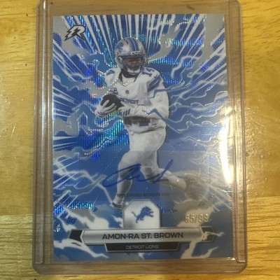 Topps 2025 NFL Resurgence Amon-Ra St. Brown Rare Blue Surge Auto /99 Lions