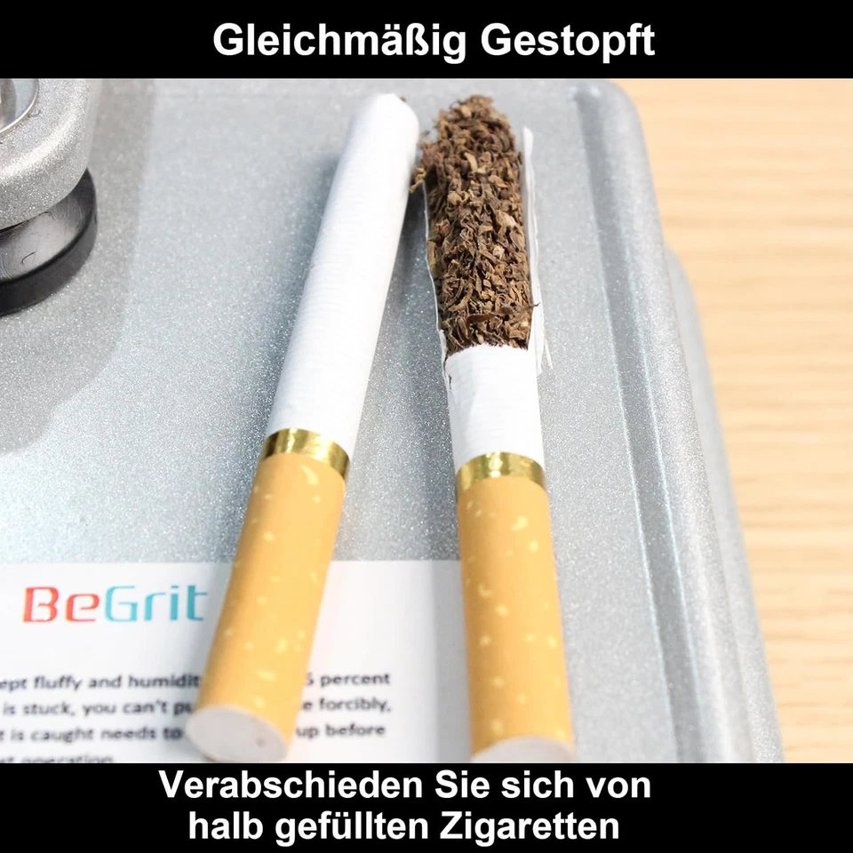 BeGrit Zigarettenstopfmaschine Stopfmaschine 8mm Manuell Zubehör Aufbewahrungsbo - Bild 2 von 4