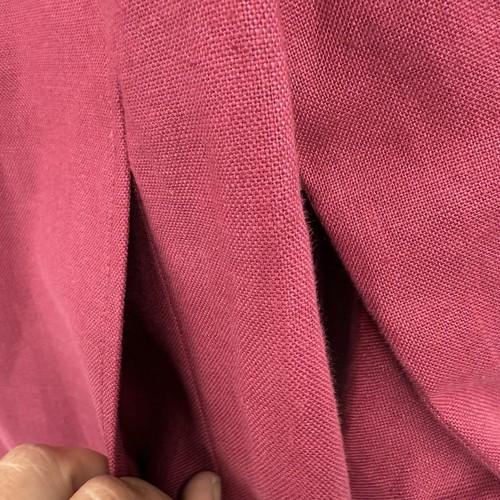Talbots Jacket Womens Size XL Pure Irish Linen Blazer Open Front Pockets Berry - Picture 6 of 9