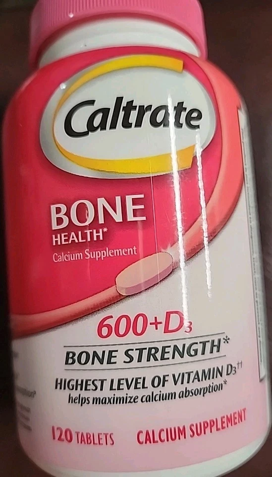 Caltrate Bone Health 600 & D3 Bone Strength Calcium 120Tablets Exp Date 11/25 - Image 4 of 4